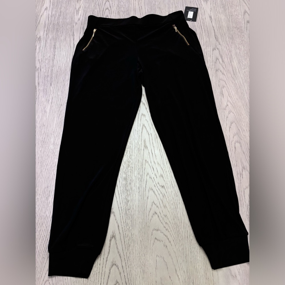NWT Rekucci Black Wrinkle Resistance Pants Size L